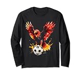 Adler Fußball Bunt Deutschland Tier Aufdruck Design Print Lang