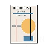 Nordische abstrakte geometrische Plakate und Drucke, Bauhauss einzigartige Wandkunstbilder, rahmenlose Leinwandbilder der Familie A 40x60cm