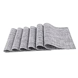 WEKADRIN 6st Tischläufer Durchsichtiger Tischschutz wasserdichte Tischunterlage Tischsets Aus Pappe Untersetzer Für Couchtisch Tischsets Für Den Esstisch Runde Matten Für Den Tisch Grey PVC