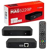 MAG 522w3 Original Infomir & HB-DIGITAL 4K IPTV Set TOP Box Multimedia Player Internet TV IP Receiver # 4K UHD 60FPS 2160p@60 FPS HDMI 2.0# HEVC H.256 Unterstützung # ARM Cortex-A53 + HDMI Kabel