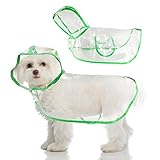 Regenmantel für Hunde Katzen Chihuahua dackel Verstellbar Winddicht Transparent Wasserdicht Regenmantel für Kleine Mittlere Hunde Mit Kapuze Regenjacke (XL)