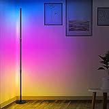 Aney Well LED Stehlampe Dimmbar mit Fernbedienung, 2800LM 20W Stehleuchte Farbwechsel Lichtsaeule RGB Farbtemperaturen und Helligkeit Stufenlos Dimmbar für Wohnzimmer Schlafzimmer