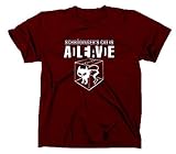 Schroedingers Cat Katze is Still Alive Dead T-Shirt The Big Bang Theory Life, M, Maroon