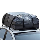 HYINUEE Auto-Dachbox, 21 Kubikfuß wasserdichte Auto-Dachgepäckträgertasche, Dachgepäckträger für alle Fahrzeuge mit/ohne Gepäckträger