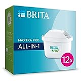 BRITA Wasserfilter Kartusche MAXTRA PRO All-in-1 – 12er Pack (Jahresvorrat) – BRITA Ersatzkartusche reduziert Kalk, Chlor, Pestizide & Verunreinigungen für Leitungswasser mit besserem Geschmack