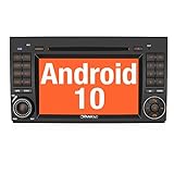 Vanku Android 10 Autoradio für Mercedes-Benz Radio mit Navi CD DVD Player Unterstützt Qualcomm Bluetooth 5.0 DAB + Android Auto WiFi 4G 2 Din 7 Zoll Bildschirm