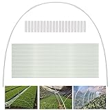 GGOUPTY Gewächshaus-Hoops 25 Stück 43 cm Abnehmbaren Gewächshaus-Ringe für Pflanzenabdeckung Folientunnel Gewächshausreifen bögen Kunststoff Glasfaser Pflanztunnel for Gartenstoff Gartenpfähle