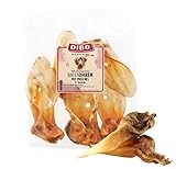 DIBO Rinderohren mit Muschel, 5er-Beutel, der kleine Naturkau-Snack oder Leckerli für Zwischendurch, Hundefutter, Qualitätskauartikel ohne C