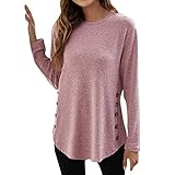 Women's Stand-Up Collar Pullover Long Sleeve Shirts Basic T-Shirts Long Sleeve Jumper Slim Top with Wave Hem