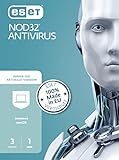 ESET NOD32 Antivirus 2022 | 3 Geräte | 1 Jahr | Windows (11, 10, 8 und 7) and macOS | Download
