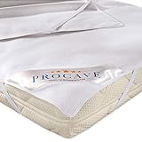 PROCAVE Molton-Matratzenschoner in weiß, Matratzen-Auflage aus 100% Baumwolle, hochwertige Moltonauflage als Matratzenschutz, Premium Qualität Made in Germany 160x200 cm