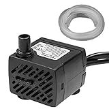 Flüsterleise Mini-Wasserpumpe 48GPH [180L / h] 3W kleines Aquarium, amphibische Teichfische, Schildkröten, Wassertiere, Statuen, Steingärten, Kunsthandwerk, Gärten, Springbrunnen, Tischaquarienpumpen.