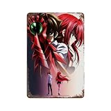 HAMAQAA Anime-Poster, Highschool DXD, Staffel 3, Wanddekoration, Kunst, Metallblechposter, moderne Heimdekoration, Kunst, Metallposter, Hausbar, Laden, Dekorationen, Vintage-Schild, Geschenk, 30 x 20