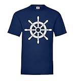Steuerrad vom Schiff Männer T-Shirt Navy 3XL - shirt84.de