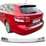 RECAMBO Ladekantenschutz Edelstahl Hochglanz poliert, Chrom Look - kompatibel für Toyota Avensis Kombi - T27 - BJ 2008-02/2015 - Styling und Schutz für die Stoßstang