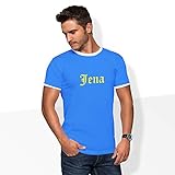 World of Football Ringer T-Shirt Old JENA blau - XL