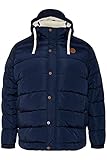 BLEND BHFrederic Herren Winterjacke Big & Tall Herrenjacke Jacke Große Größen bis 6xl mit Teddyfell-Kapuze Eingrifftaschen Regular fit, Größe:5XL, Farbe:Dress Blues (194024)