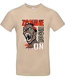 Smilo & Bron Herren T-Shirt mit Motiv Zombie Mode Bedruckt Braun Sand XXL