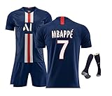 DEAN Sommer Paris Heim- und Auswärtsuniform MBAPPE # 7 Neymar JR # 10 Fußballuniform, Erwachsene Kinder Trainingsanzug + Socken, kann angepasst werden-HomeCourt7-26