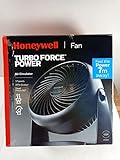 Honeywell TurboForce Turbo-Ventilator (Geräuscharme Kühlung, verstellbarer Neigungswinkel bis zu 90°, 3 Geschwindigkeitseinstellungen, Wandmontage, Tischventilator) HT900E, Schwarz