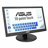 ASUS VT168HR - 15,6 Zoll HD Touch Monitor - 10 Punkt Multi-Touch, Flimmerfrei, Blaulichtfilter, 60 Hz, 16:9 TN Panel, 1366x768 - HDMI, D-Sub, Vesa 75x75