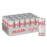 Coca-Cola Light Taste, Erfrischendes Softgetränk in coolen Dosen - Coca-Cola Geschmack ohne Kalorien, EINWEG Dose (24 x 330 ml)