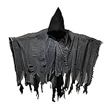 Rpporm Halloween-Umhang-Kostüm für Erwachsene Zerfetztes verkleidet -Geist-Kostüm-Requisiten Geburtstagsfeierdekorationen Für Frauen (Black, One Size)