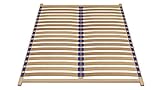 ADGO Lattenrost, Betteinsatz, Flexibler Rahmen aus Birkenstreifen, aus Birke, Selbstmontage, Geeignet für alle Matratzen, mit Leisten Latten Holzlatten, Flexibel, Gebogen, für das Bett (160x200)