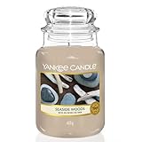 Yankee Candle Duftkerze im Glas (groß) | Seaside Woods | Brenndauer bis zu 150 S