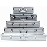 Aluminium-Koffer Alu-Box länglich leer Instrumentenkoffer Flötenkoffer (LxBxH) 40 x 10 x 10 cm Messinstrumente Aufbewahrung