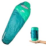 Steinwood Ultra Leichter Schlafsack koppelbar, Sommerschlafsack, Camping Schlafsack Outdoor, Deckenschlafsack, Mumienschlafsack