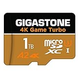 Gigastone 1 TB Game Turbo Micro SD Karte, UHS-I U3 C10 Class 10 Nintendo-Switch kompatibel, 4K UHD Video 100 MB/s, mit 5 Jahre kostenloser Datenwiederherstellung
