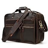 GYZCZX Vintage Leder Herren Aktentasche Mit Taschen Tasche Auf Business Koffer Verrückter Leder -Laptop -Taschen (Color : C, Size : ONE Size)