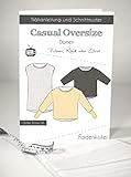 Schnittmuster und Nähanleitung - Damen Pullover Kleid Shirt - Oversize