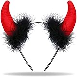 Teufelshörner Teufels Ohren Haarreif für Damen Herren & Kinder zu Helloween, Fasching, Karneval und Kostüm Party