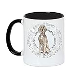 siviwonder Tasse Circle - Weimaraner - Watercolor Dogs Hundemotiv Fun Kaffeebecher