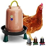 MAEWA Hühnertränke 3l mit Füßen und Griff – 100% Recycling-Kunststoff verschiedenfarbig - zum Stehen oder Hängen - Made in EU - Geflügeltränke kompatibel mit Heizplatten - lebensmittelecht