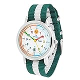 Amonev Time Teacher Uhr, mit seinem Unterschrift Armband und bunten leicht lesbaren Zifferblatt Macht das perfekte Mädchen Uhren oder Junge Uhren (grün)