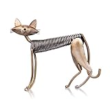 Tooarts Metall Katze Deko Skulptur Dekofigur zum Dekorieren