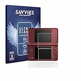 Savvies 6 Stück Schutzfolie für Nintendo DSi XL Displayschutz-Folie Ultra-Transparent