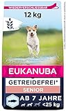 Eukanuba Hundefutter getreidefrei mit Fisch für kleine und mittelgroße Rassen - Trockenfutter für Senior Hunde, 12 kg