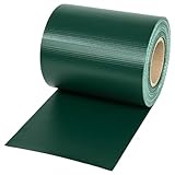 Sichtschutzzaun für den Außenbereich, PVC, Wind- und Sonnenschutz, wasserdicht, Abdeckung für Gartenterrasse und Balkongeländer, wetterbeständige Zaunelemente (grau 7,48 x 196,85 Zoll)
