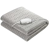 Ausla Elektrisches Unterbett, Wärmeunterbett graues Fleece für Familienmitglieder für das Schlafzimmer zu Hause