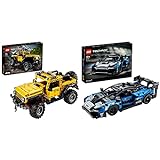 LEGO 42122 Technic Jeep Wrangler, 4x4-Spielzeugauto, Modellbausatz & 42123 Technic McLaren Senna GTR, Modellbausatz, Spielzeugauto, Rennauto, Rennwagen-Bauset, Modellauto für Kinder ab 10 Jahren
