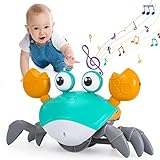 Yellcetoy Spielzeug für Junge Mädchen Kinder, Kinderspielzeug Sensor Interaktives Krabbelnde Krabbe Spielzeug mit Musik und LED, Geschenk für Kinder