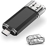 USB C OTG Stick 128GB, RAOYI USB 3.0 & Type C Stick, Dual USB Speicherstick 2-IN-1 Flash Laufwerk für Tablet/Smartphone Android Samsung, Huawei, Honor, Xiaomi/PC/Laptop, Schwarz