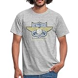 Spreadshirt Hot Rod EL Paso Texas Oil Service Saludo Amigos Männer T-Shirt, XXL, Grau meliert
