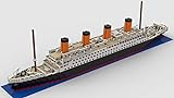 Titanic Bausteine, 6960 Teile 1:150 Groß Titanic Modell Bausatz, MOC Klemmbausteine Schiff Bauset Kompatibel mit Alles Markenbausteine (180cm Long)