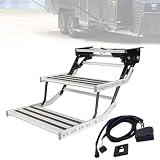 LKW-Wohnmobil-Stufen, elektrisch, automatisch, Wohnmobil-Stufen, Wohnmobil-Treppe mit LED-Licht, rutschfeste Stufen, klappbare Wohnmobil-Einstiegstreppe, F