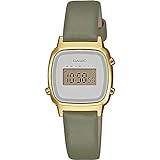 Casio Damen Digital Quarz Uhr mit Echtes Leder Armband LA670WEFL-3EF